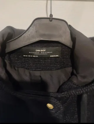 Trenca Zara azul marino con Capucha