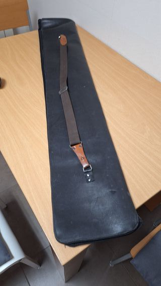 Funda para cañas de pescar de piel