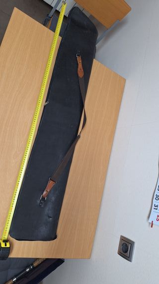Funda para cañas de pescar de piel