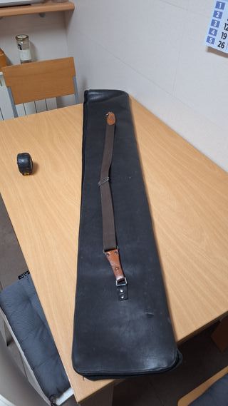 Funda para cañas de pescar de piel