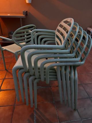 Sillas de jardín de plástico (6 unidades)