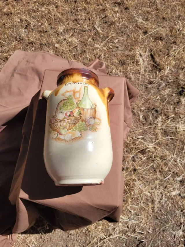 Jarra cerámica Aceitunas botijo Andaluz antiguo