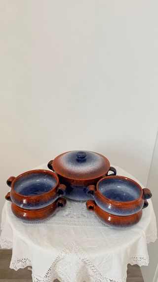 Set zuppiera e ciotole in ceramica