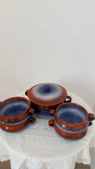 Set zuppiera e ciotole in ceramica