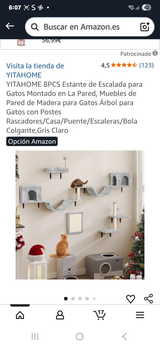 Trepador para gatos gris