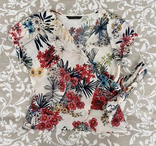 Top Zara Estampado Flores