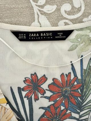 Top Zara Estampado Flores