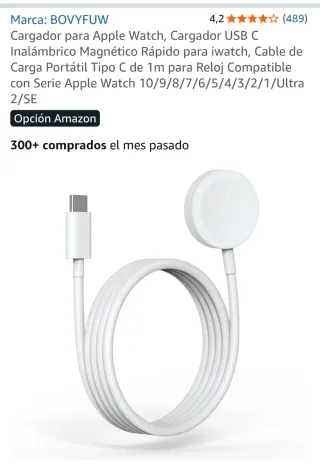 Cargador Apple Watch BOVYFUW USB C