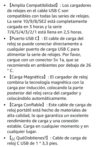 Cargador Apple Watch BOVYFUW USB C