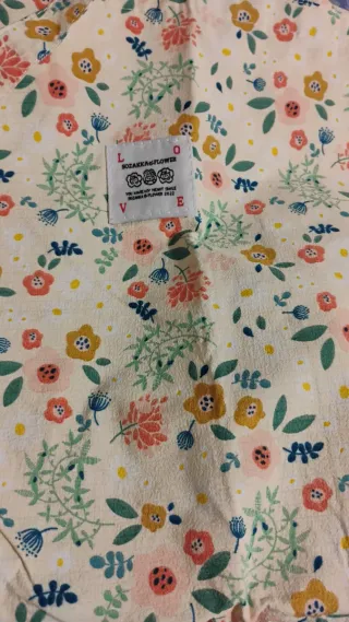 Bolso de tela grande estampado floral