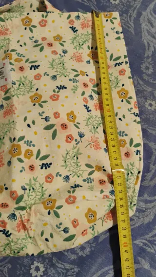 Bolso de tela grande estampado floral