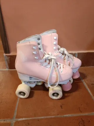 Patines de 4 ruedas rosas Oxelo talla 34.