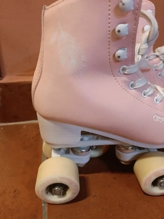 Patines de 4 ruedas rosas Oxelo talla 34.