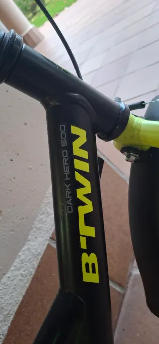 Bicicleta Infantil Btwin Dark Hero 500 Negra