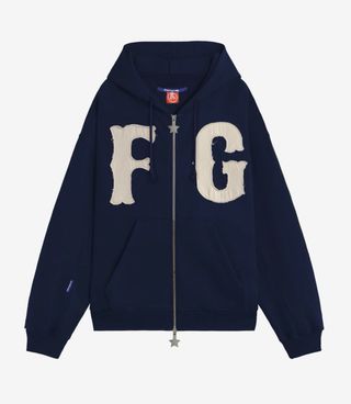 Sudadera FG con cremallera azul