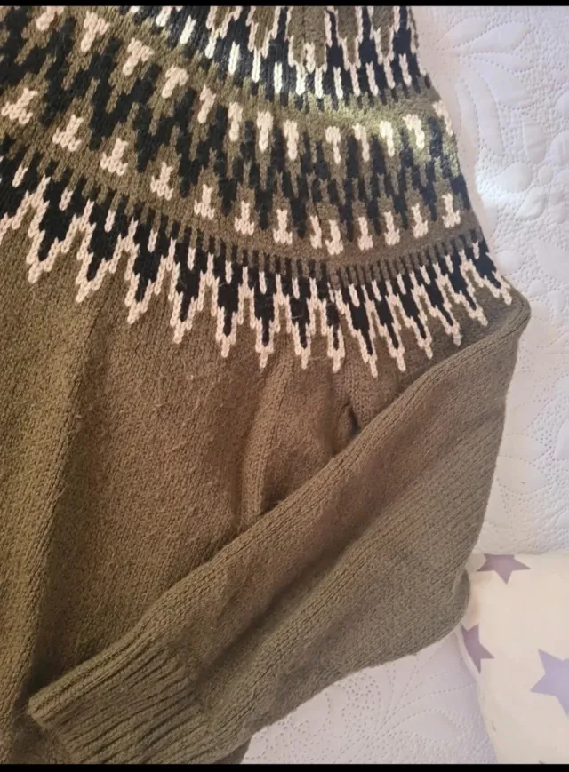 Jersey invierno cuello alto estampado