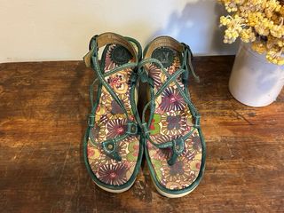 Sandalias FLY London Plataforma Verde Talla 40