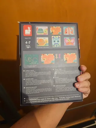 Juego Janod Tarjetas Atar Costura Peces Caracol