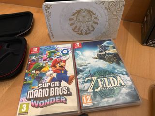 Nintendo Switch OLED Ed. Zelda + 2 juegos.