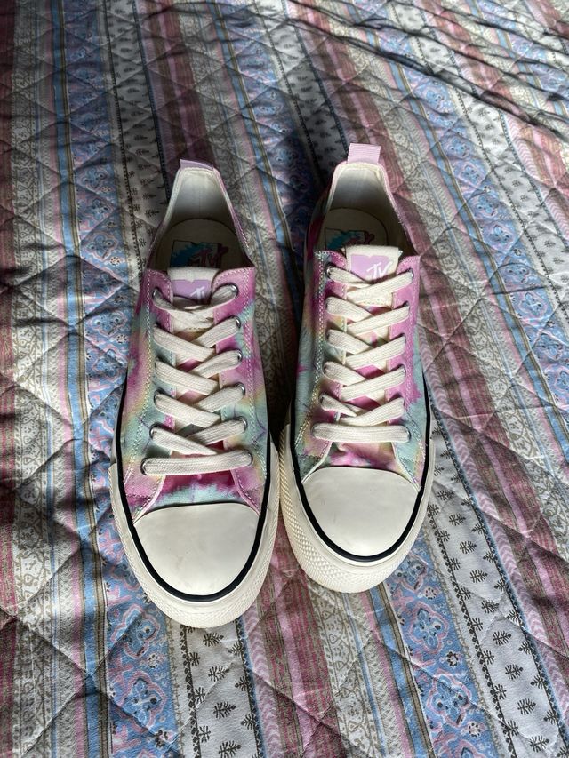 Zapatillas plataforma tie dye