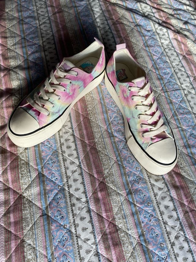 Zapatillas plataforma tie dye
