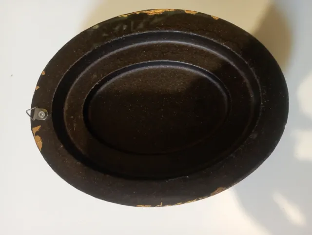 Quadretto ovale vintage fiori anni 80 antico.