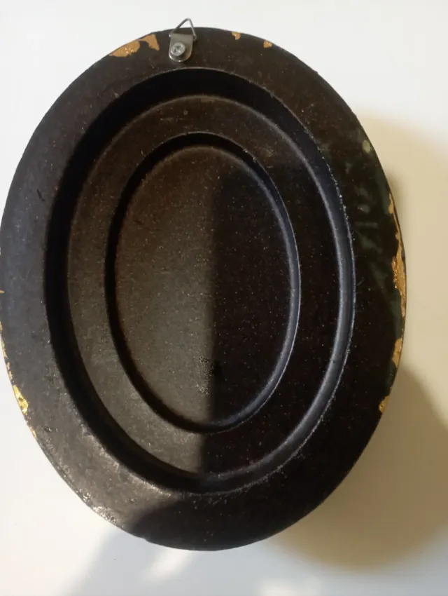 Quadretto ovale vintage fiori anni 80 antico.