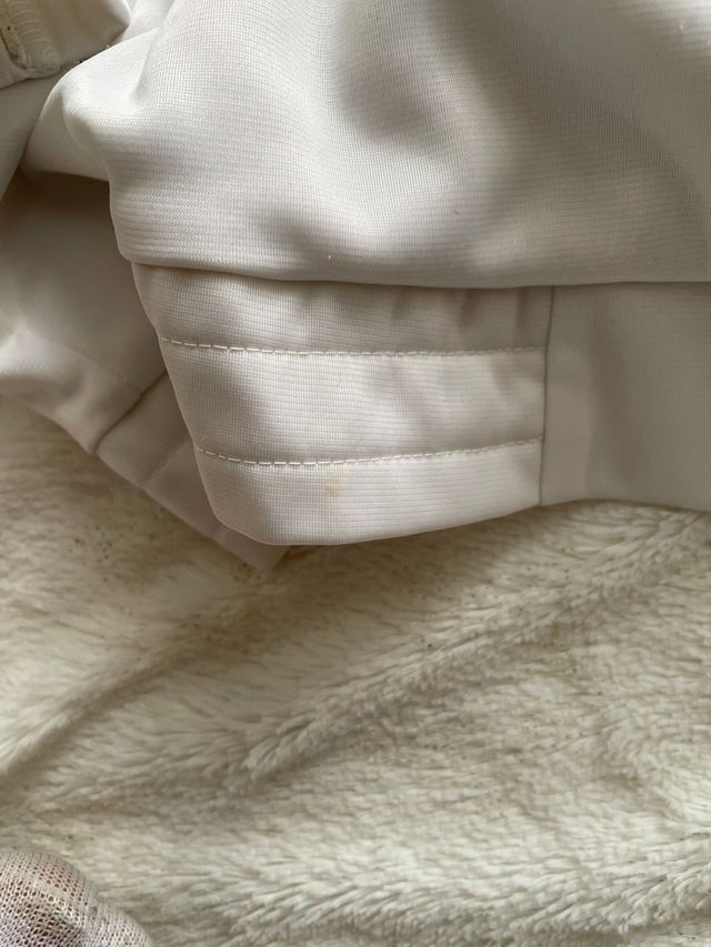 Giacca Track Fila Vintage Bianca con Dettagli Viola e Teal - Taglia L