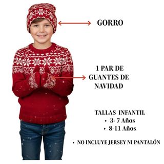 Conjunto Gorro y Manoplas Jacquard Niños