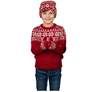 Conjunto Gorro y Manoplas Jacquard Niños