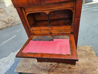 Secretaire antico in legno e marmo