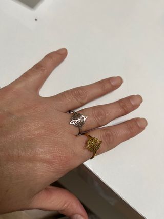 Anillos Nudo de Bruja Acero ajustables