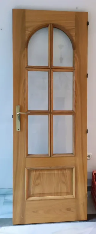 Puertas de interior de madera con cristales (2)
