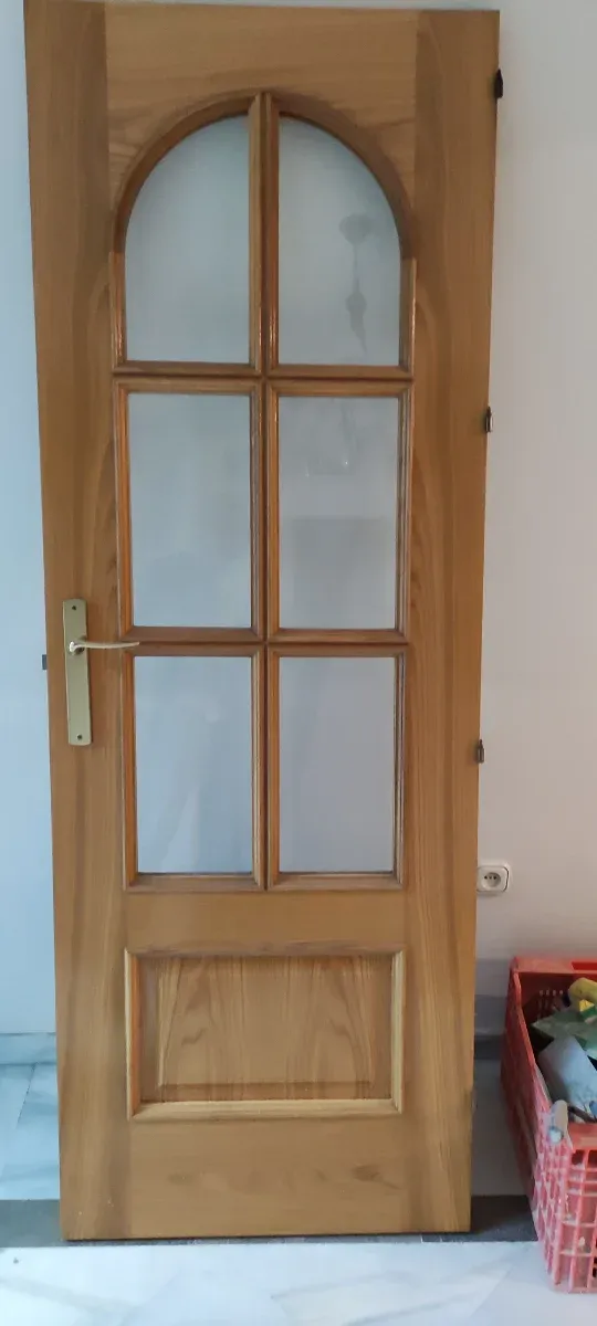Puertas de interior de madera con cristales (2)