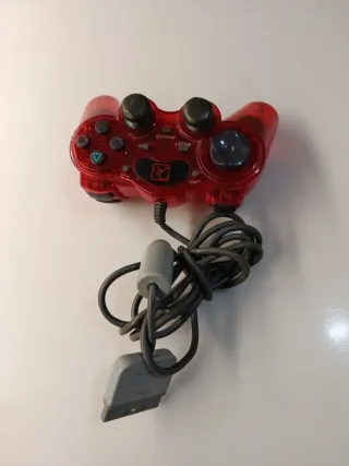 Mando PS2 Rojo Transparente
