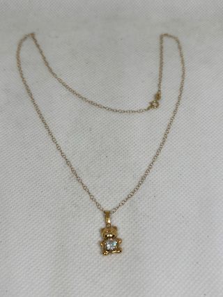 Collana Teddy con zircone oro