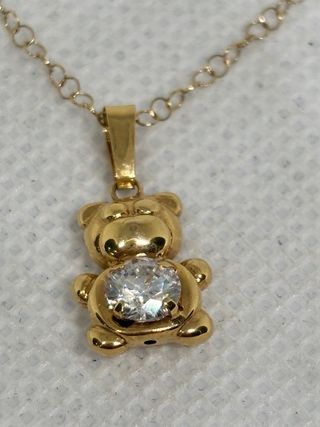 Collana Teddy con zircone oro