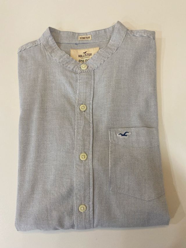 Camisa Hollister Rayas Azules y Blancas