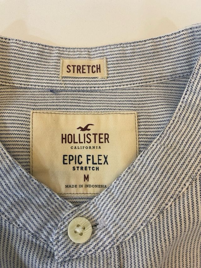 Camisa Hollister Rayas Azules y Blancas