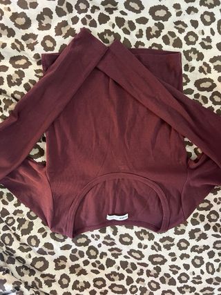 Pull&Bear Jersey Manga Larga marrón Talla M