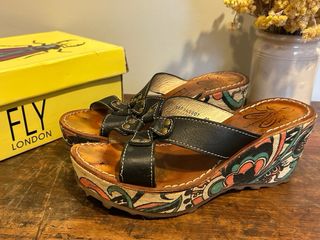 Sandalias Fly London Mujer Talla 40 Negras