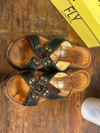 Sandalias Fly London Mujer Talla 40 Negras