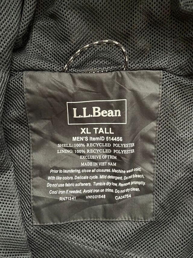 Giubbotto antivento L.L. Bean Nero Taglia XL