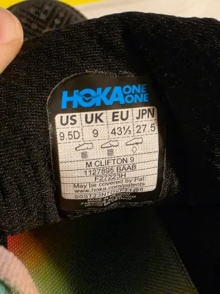 Scarpe Hoka Clifton 9 nere multicolor