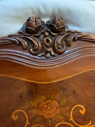 Cabecero Luis XV madera y rejilla