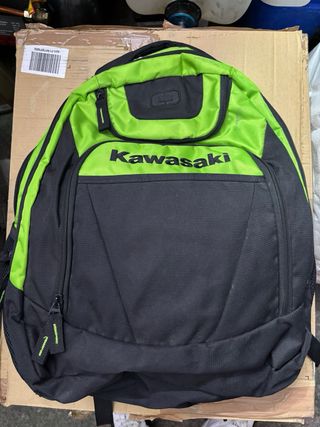 Mochila Kawasaki Negra y Verde