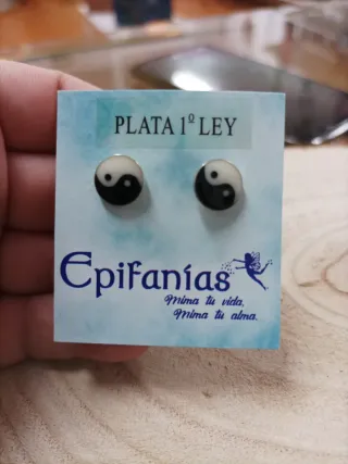 Pendientes Yin Yang Plata 1ª Ley