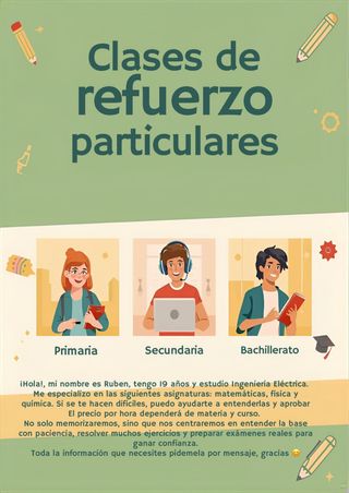 Clases de repaso matemáticas, física y química.