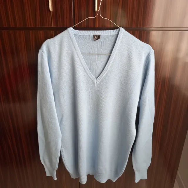 Maglia uomo BON JEANS V-neck celeste