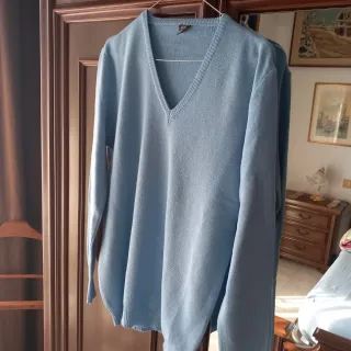 Maglia uomo BON JEANS V-neck celeste